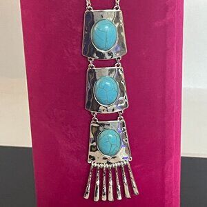 Style & Co Three Stone, Silver Necklace